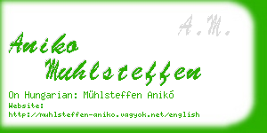 aniko muhlsteffen business card