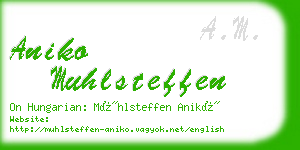 aniko muhlsteffen business card